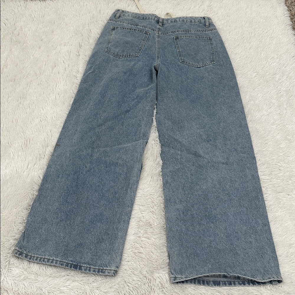 👠 Edikted High Rise Wide Leg Jeans - Picture 2 of 4